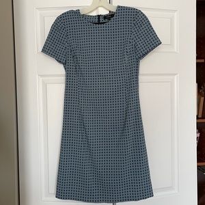 Theory dress in blue pattern